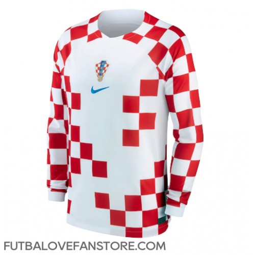 Chorvátsko Domáci futbalový dres MS 2022 Dlhy Rukáv